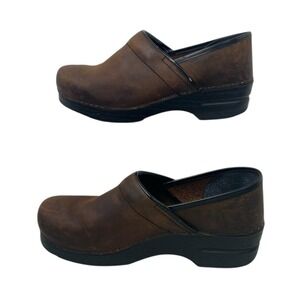 Dansko Clog Brown Womens 41 US 10.5 Leather Nursing Shoes
